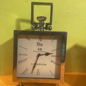 49 Bond Street London Chrome Mantel Clock